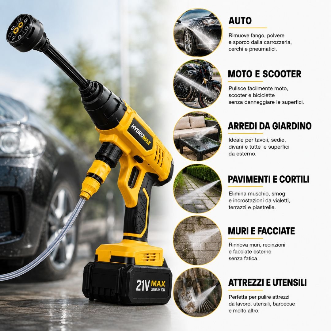 Idropulitrice per auto moto e cerchi