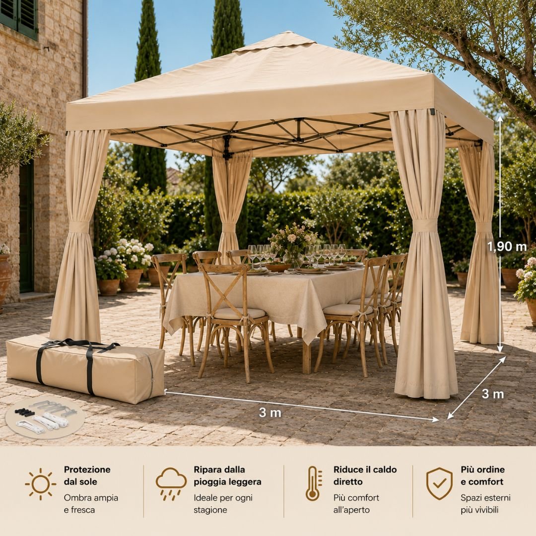 Dettagli gazebo TitanShade 3x3