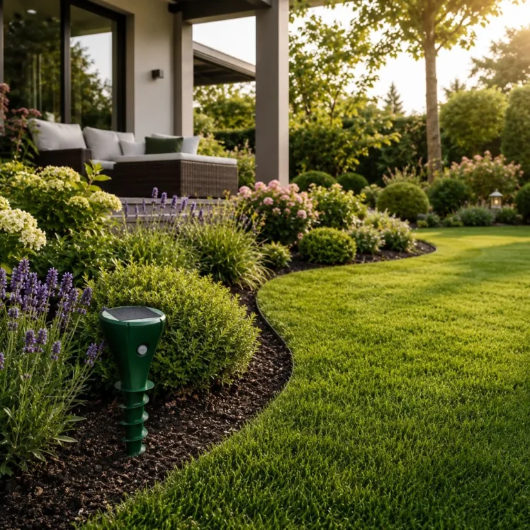 Repellente discreto installato in giardino