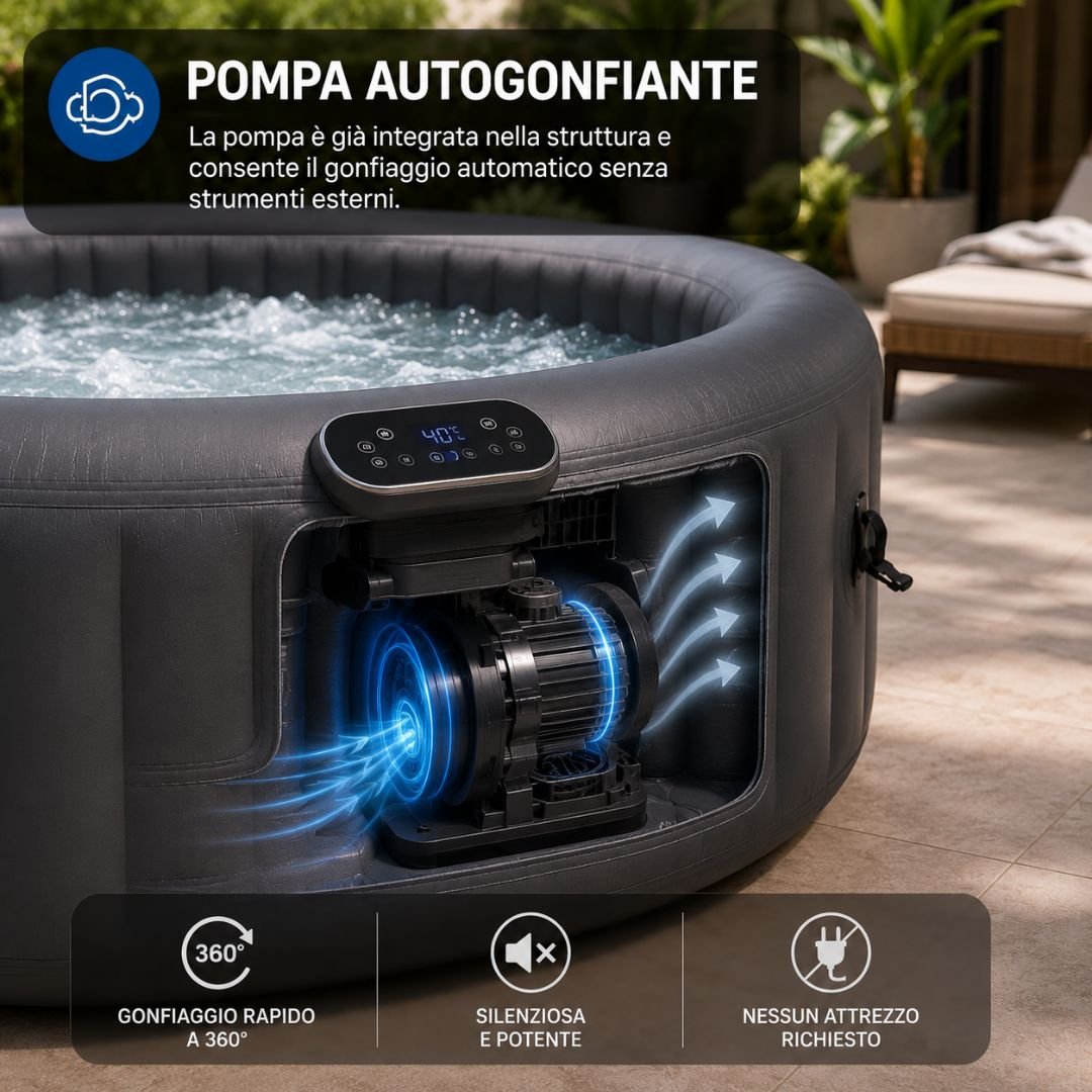 Pompa autogonfiante integrata