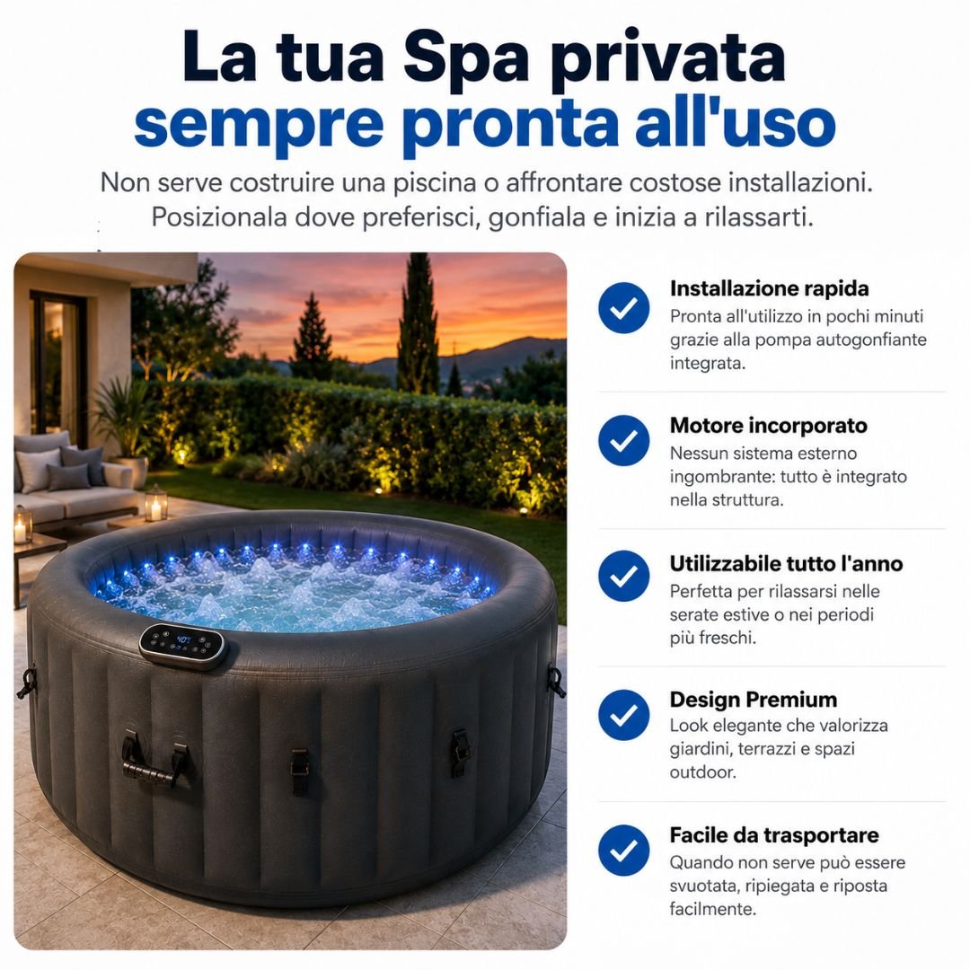 Spa Gonfiabile Premium in giardino