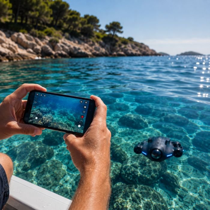 Drone subacqueo controllabile tramite smartphone