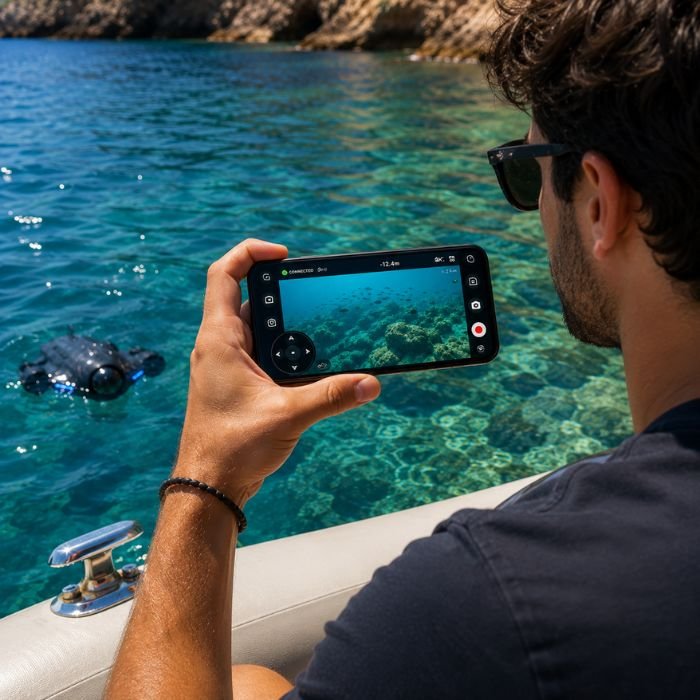 Recensione cliente drone subacqueo con app