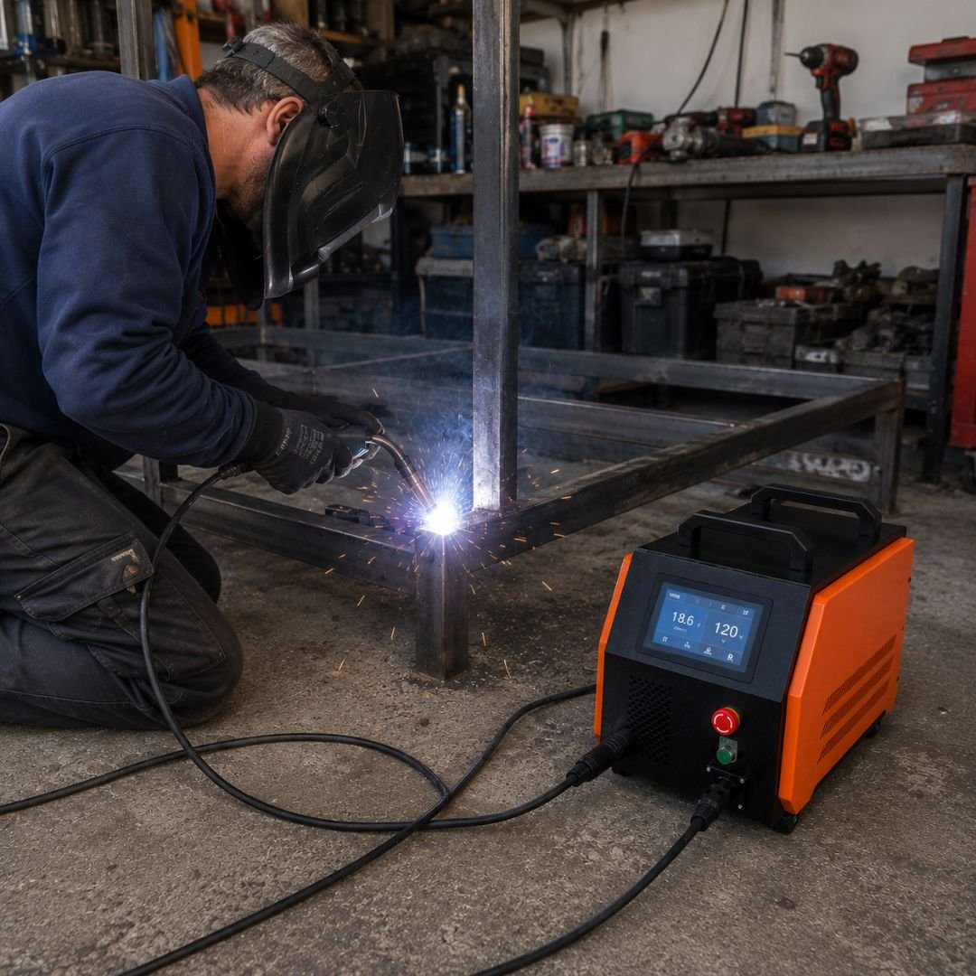 Riparazione di una struttura metallica con saldatrice inverter